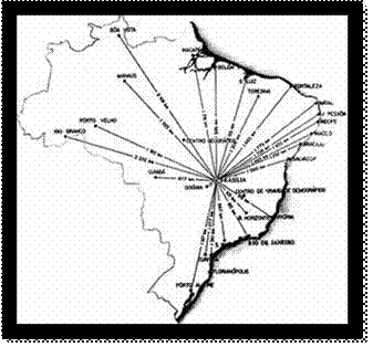 Resultado de imagen para brasilia mapa distancia otras ciudades